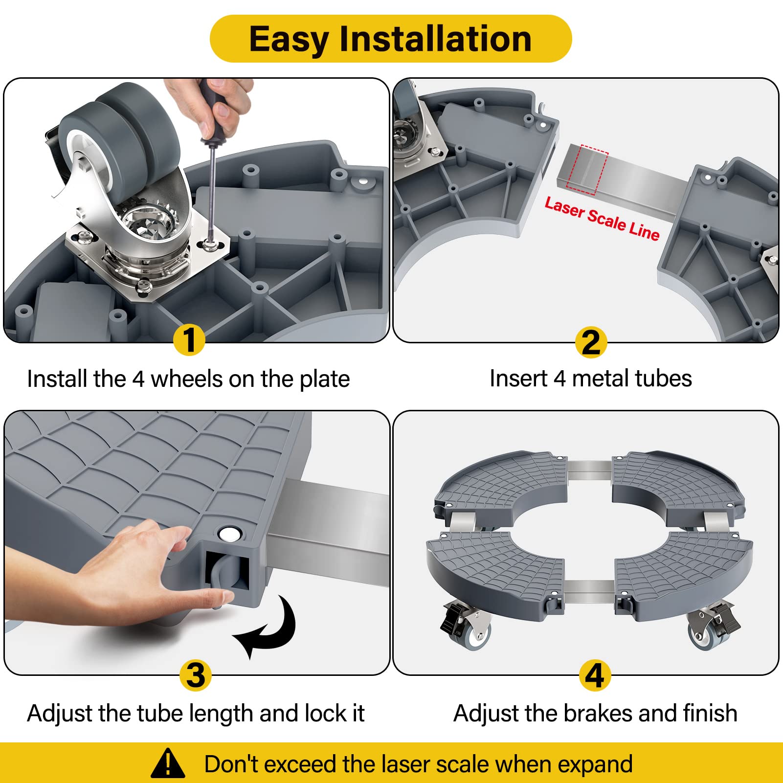 Ideal for moving heavy pots and large planters in garden or patio.
