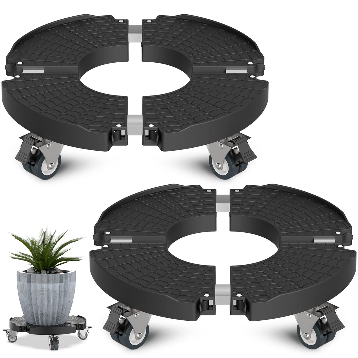 Goovilla plant dolly base showing sturdy platform for heavy pots and easy mobility.