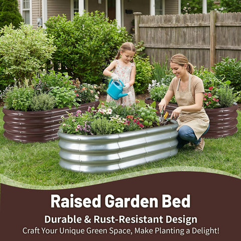 GOOZOO galvanized planter open base drainage supports healthy roots