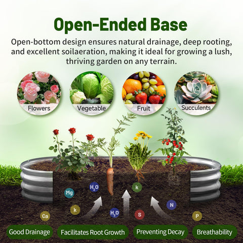 GOOZOO rust-resistant coating on galvanized planter for outdoor use