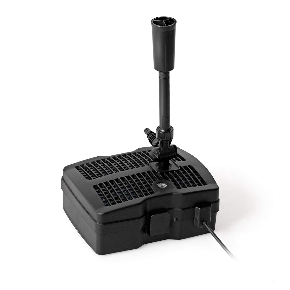 Goplus 4-in-1 pond filter pump cleans and circulates water in one compact unit.
