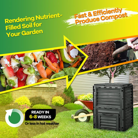 Goplus top-lid flip provides easy access for adding compostables.