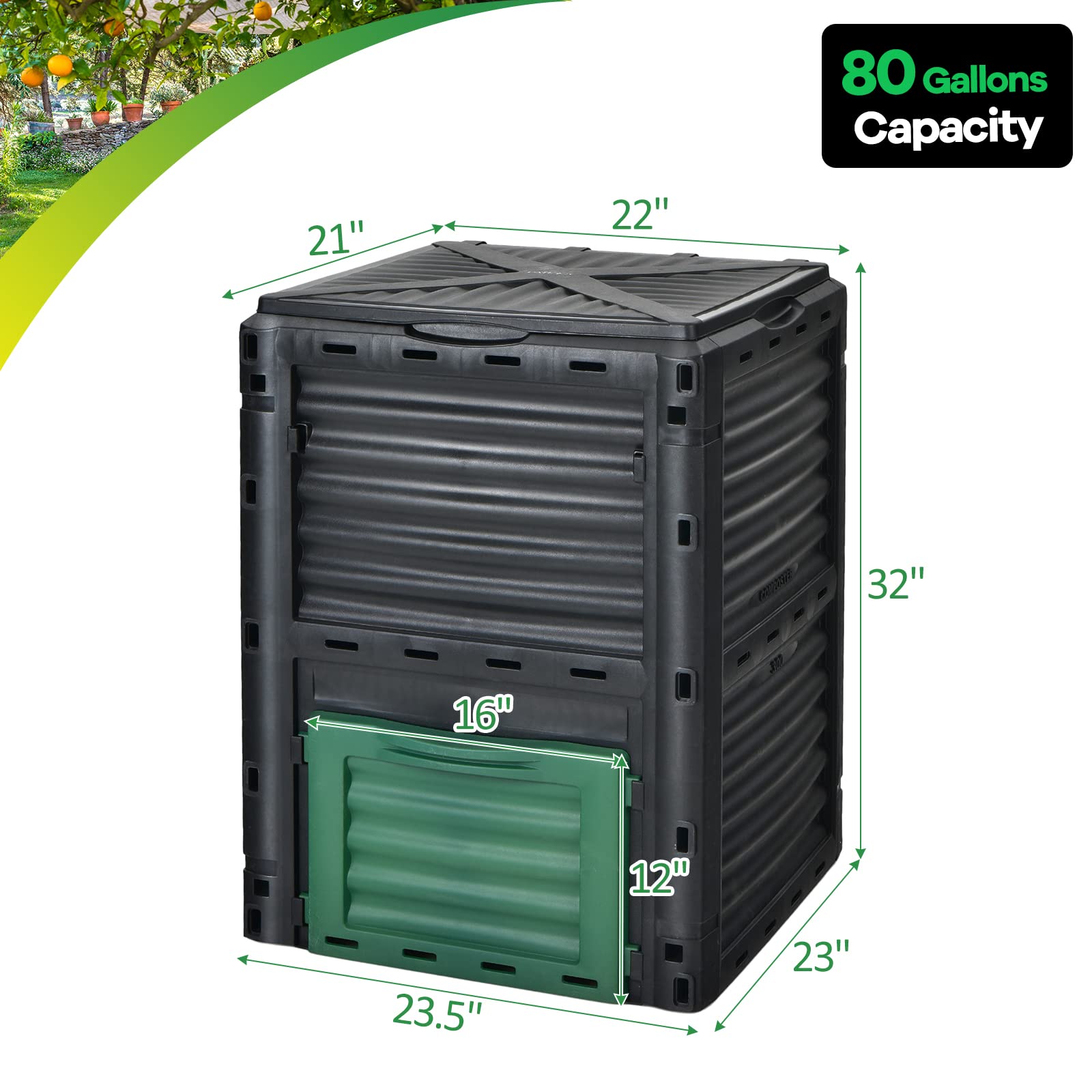 Goplus weather-resistant design withstands sun and rain.