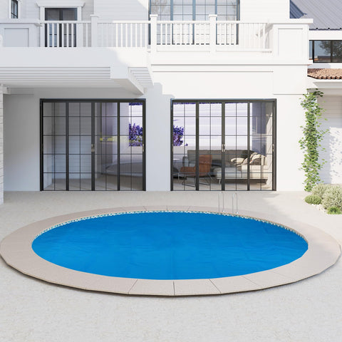 Goplus round solar pool cover highlights durable puncture-resistant PE