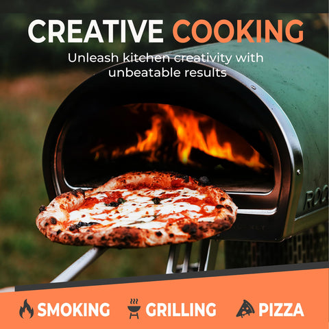 Goppli pizza-oven oak burn delivers clean, high-heat cooking.