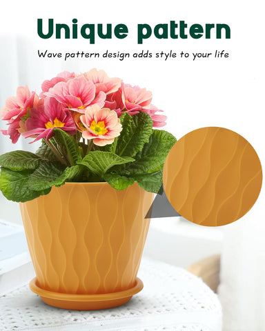Goproauto 5-pack planters convenient set for multiple colors and arrangements.