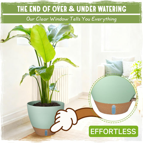 Goproauto 12 inch UV-resistant plastic pot for indoor and outdoor use.