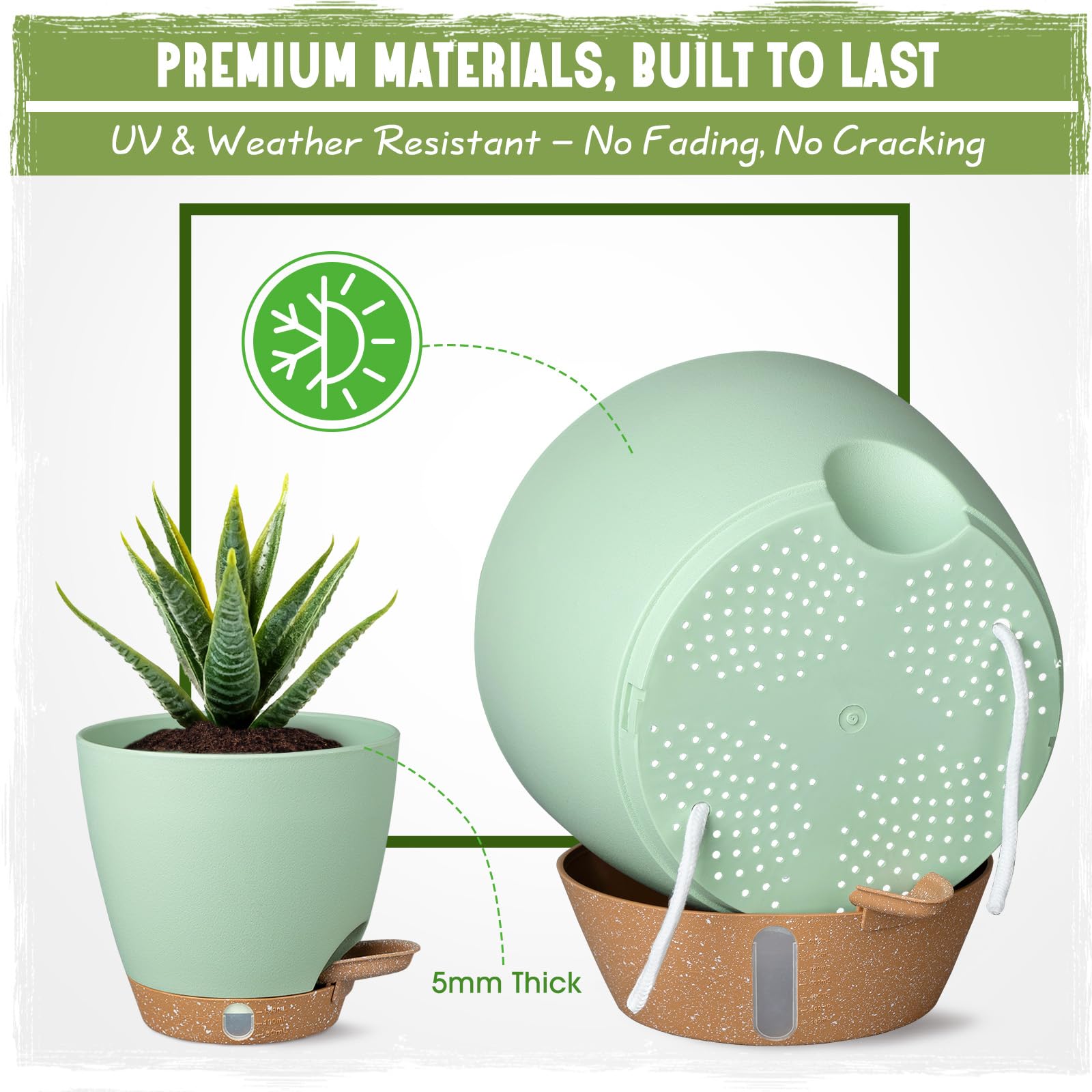 Goproauto four-piece set offers varied sizes for herbs, succulents, and larger plants.