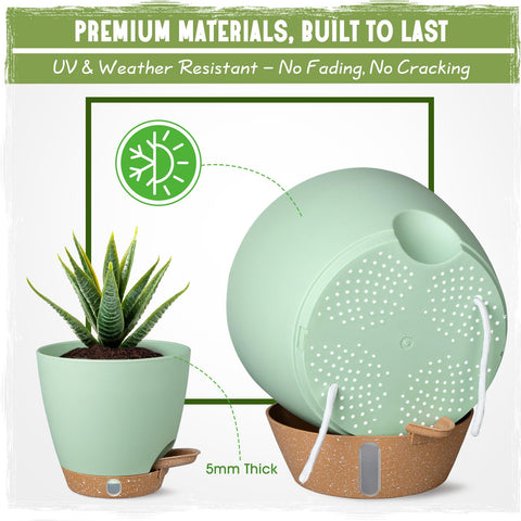 Goproauto four-piece set offers varied sizes for herbs, succulents, and larger plants.