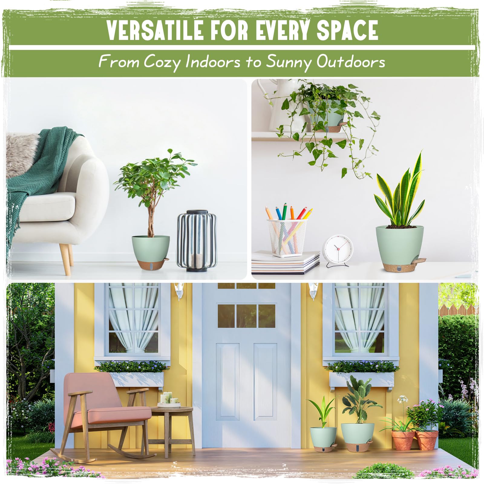 Goproauto tabletop-friendly 8 inch pot for compact spaces and desk plants.