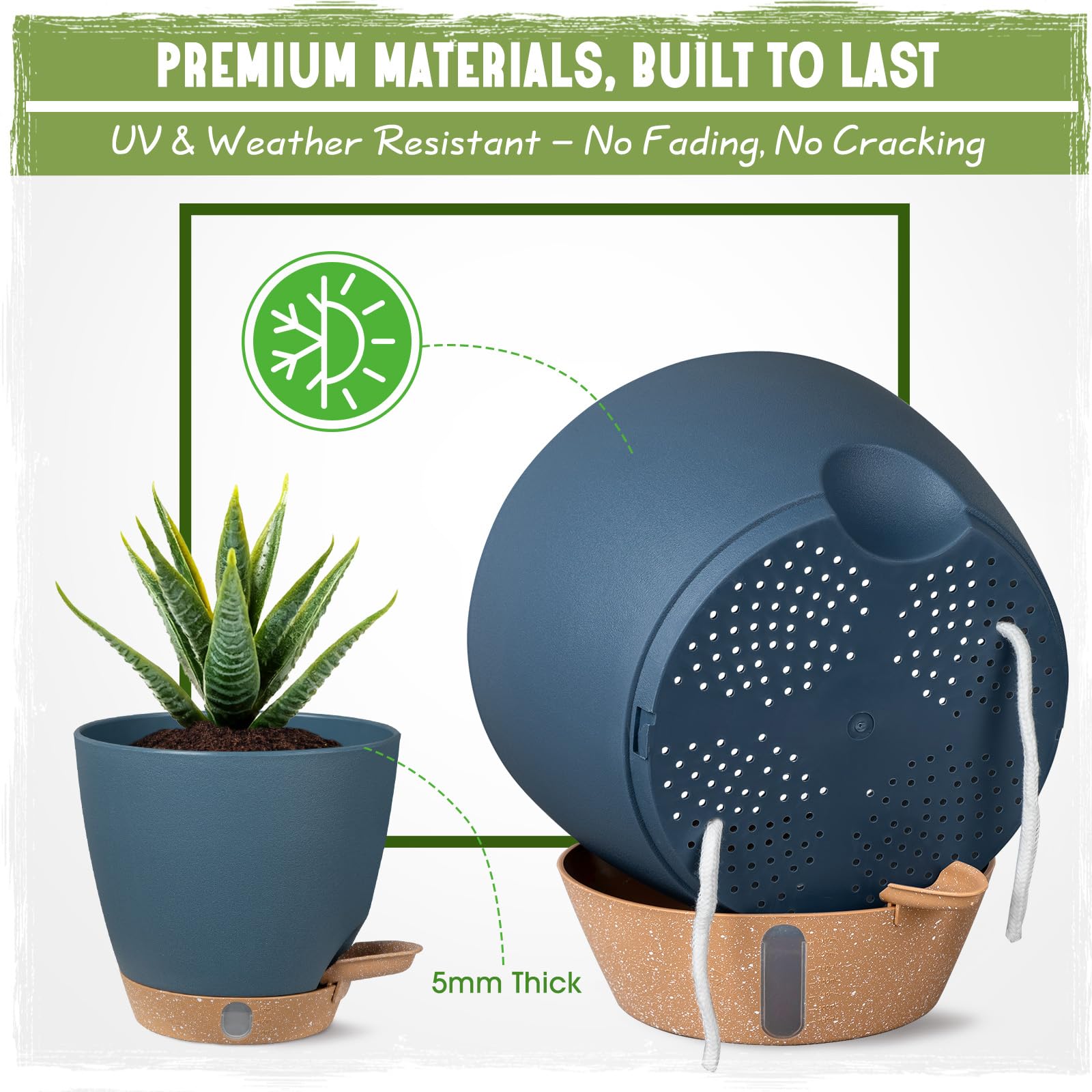 Goproauto water level indicator window enables precise watering.