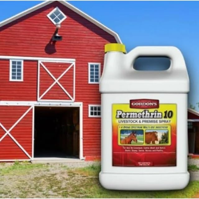 GORDON'S permethrin-10 for outdoor or non-food areas in dairies and barns.