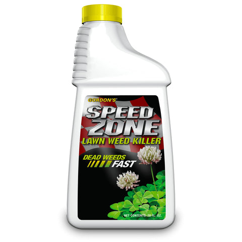 Gordon's SpeedZone lawn weed killer bottle for fast lawn weed control in turf