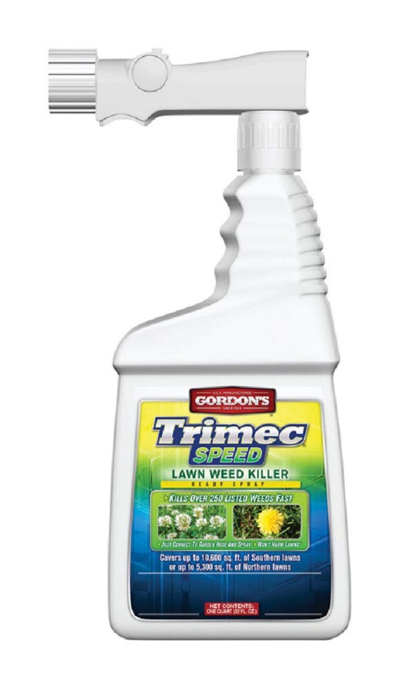 GORDON'S Trimec Speed Ready Spray bottle with rapid weed control for lawns.