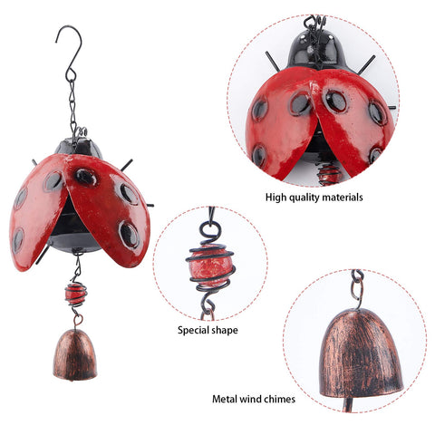 GORGECRAFT Ladybug pendant highlights whimsy and cheerful sound in any yard