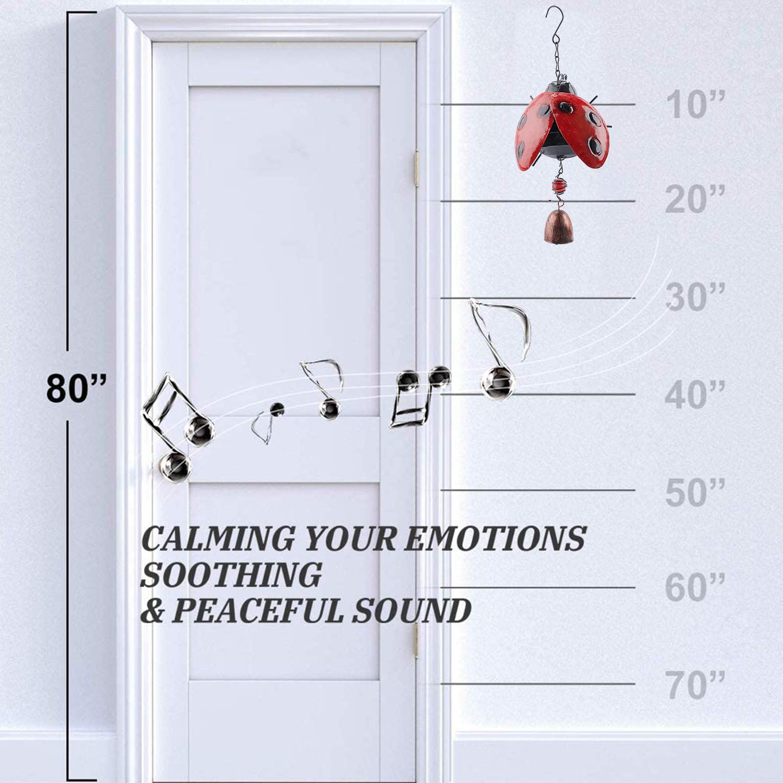 GORGECRAFT wind chime hanging outdoors creates gentle melodies with the breeze