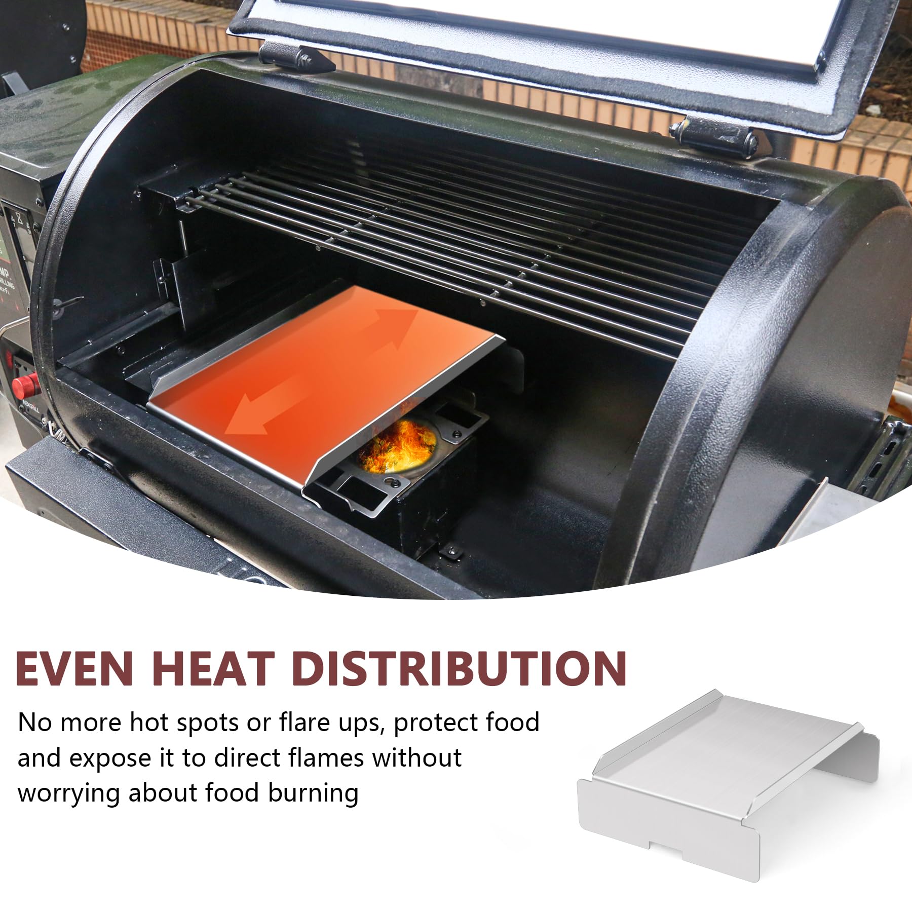 GORGERILA easy-install heat diffuser replaces old part quickly for Pit Boss grills