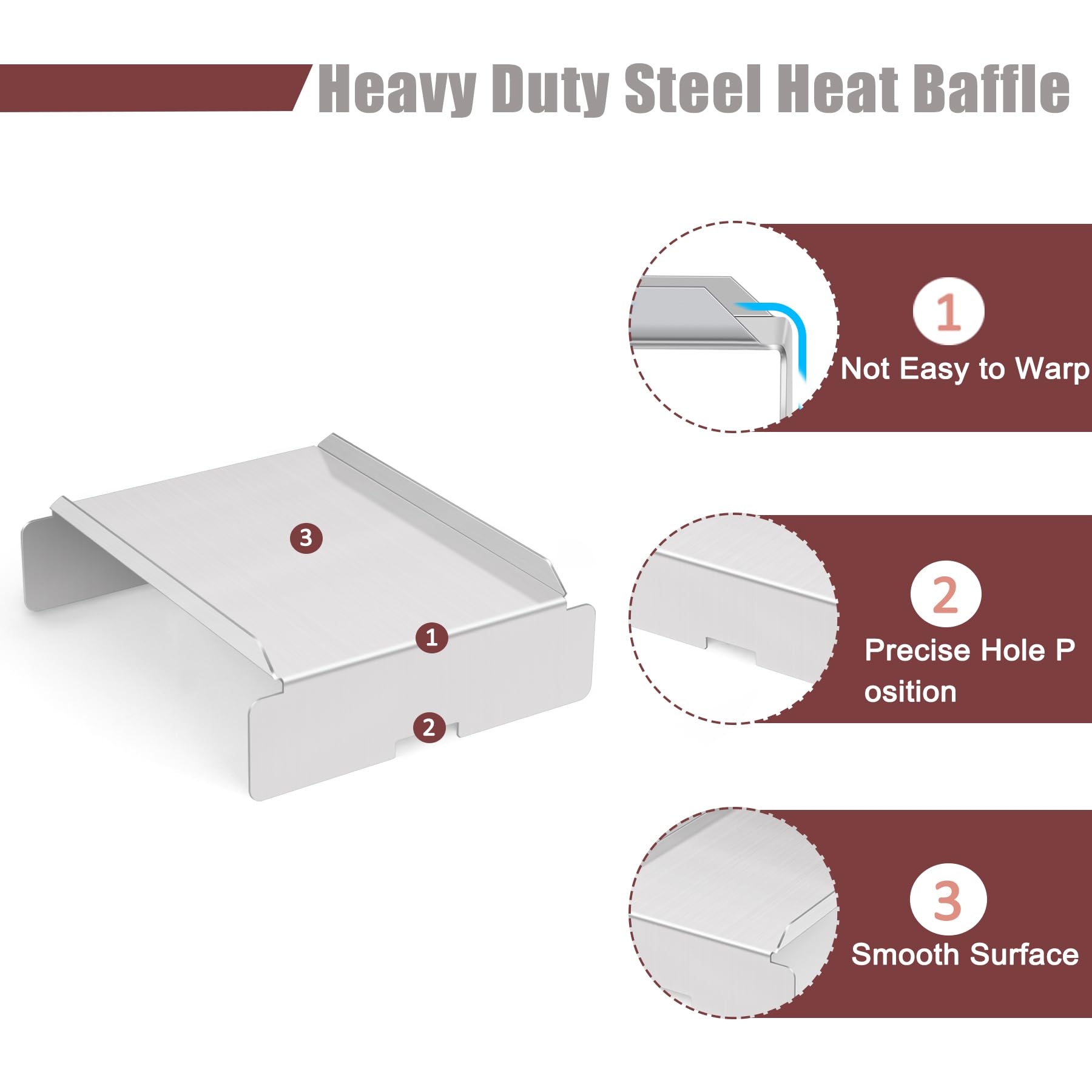 GORGERILA stainless steel flame tamer supports uniform grilling on Pit Boss 850-1000