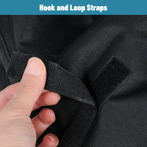 GORGERILA cover wind straps detail illustrating secure fit.