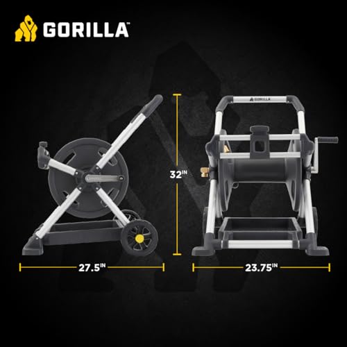 Gorilla Carts cast-aluminum crank provides smooth winding and durability