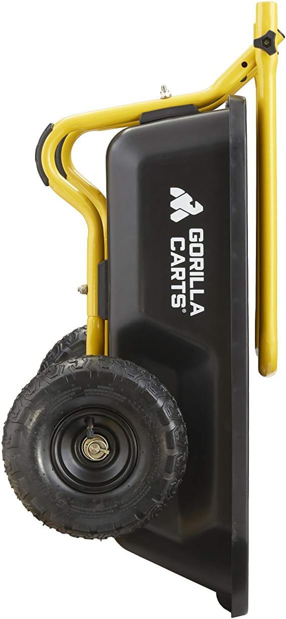 Gorilla Carts GCR-4 fold-away bed for compact storage.