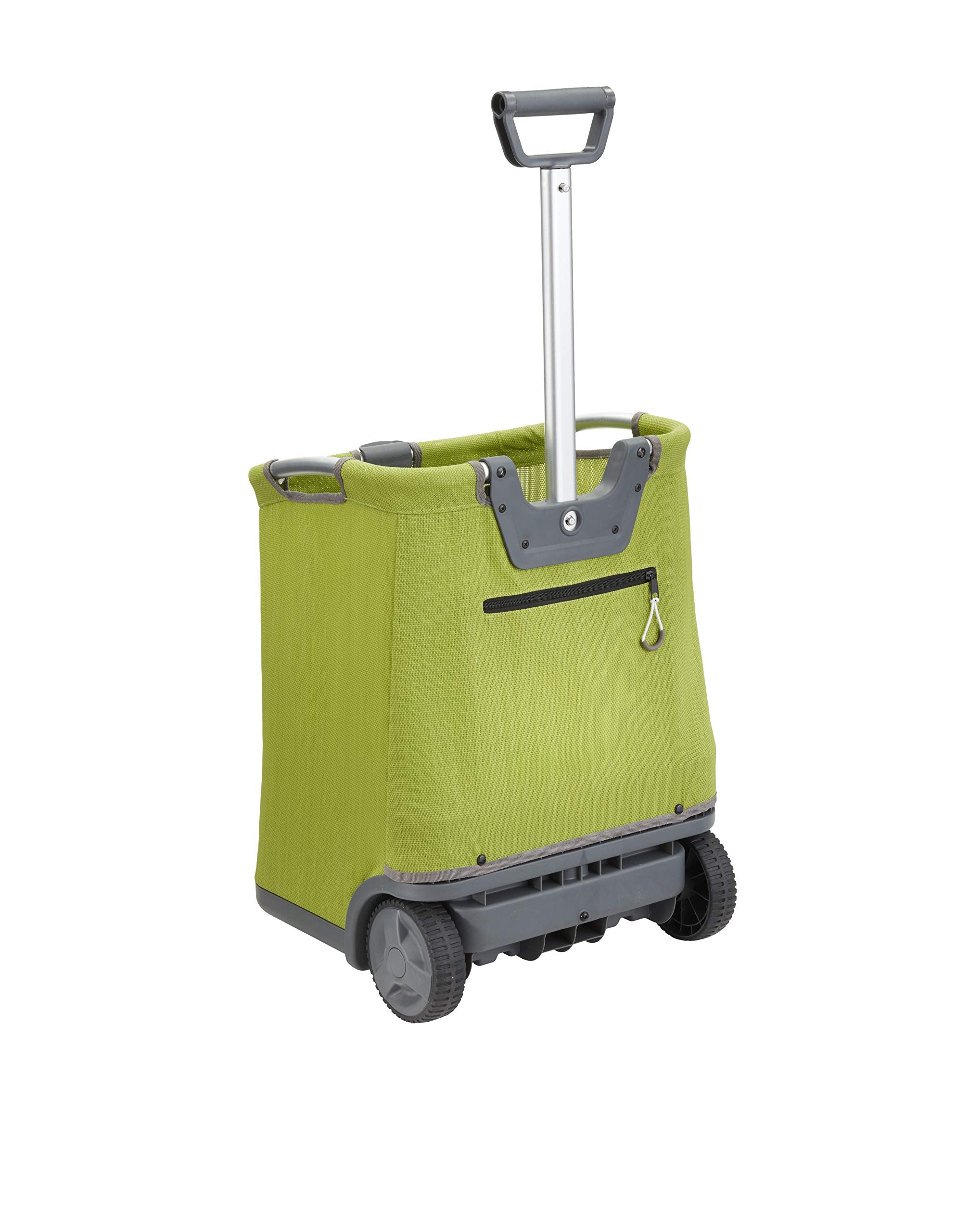Gorilla Carts GCSS-11G-COM extendable handle enables easy hauling.