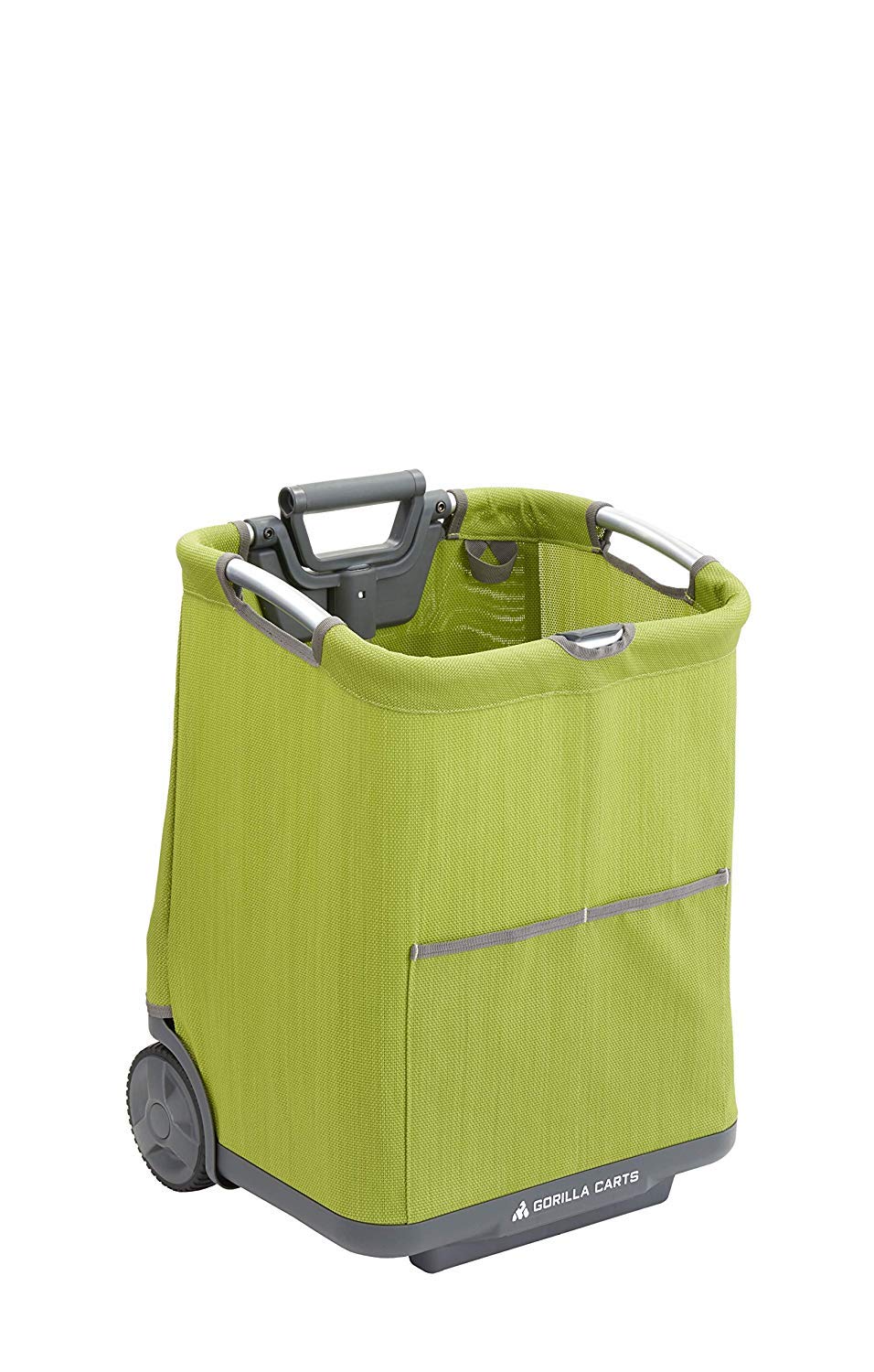 Gorilla Carts GCSS-11G-COM folds for easy storage and transport.