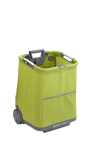 Gorilla Carts GCSS-11G-COM folds for easy storage and transport.