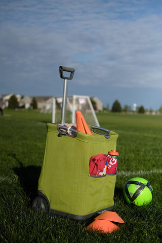 Gorilla Carts GCSS-11G-COM interior with washable liner for messes.
