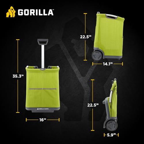 Gorilla Carts GCSS-11G-COM soft-sided fabric close-up shows breathable material.