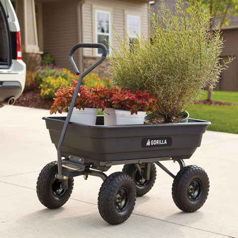 Gorilla Carts easy-to-assemble steel frame speeds setup