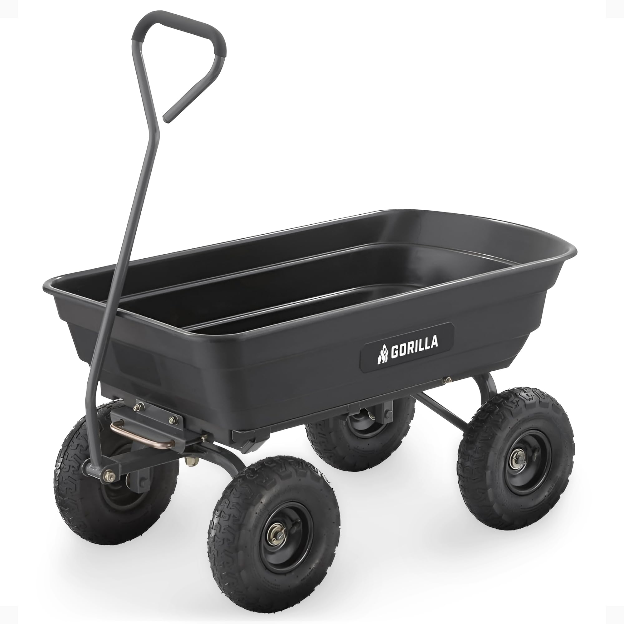 Gorilla Carts poly garden dump cart bed 36x20 inches for large yard hauls