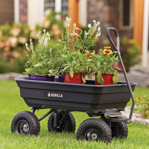 Gorilla Carts 4-cu-ft tub offers ample hauling space