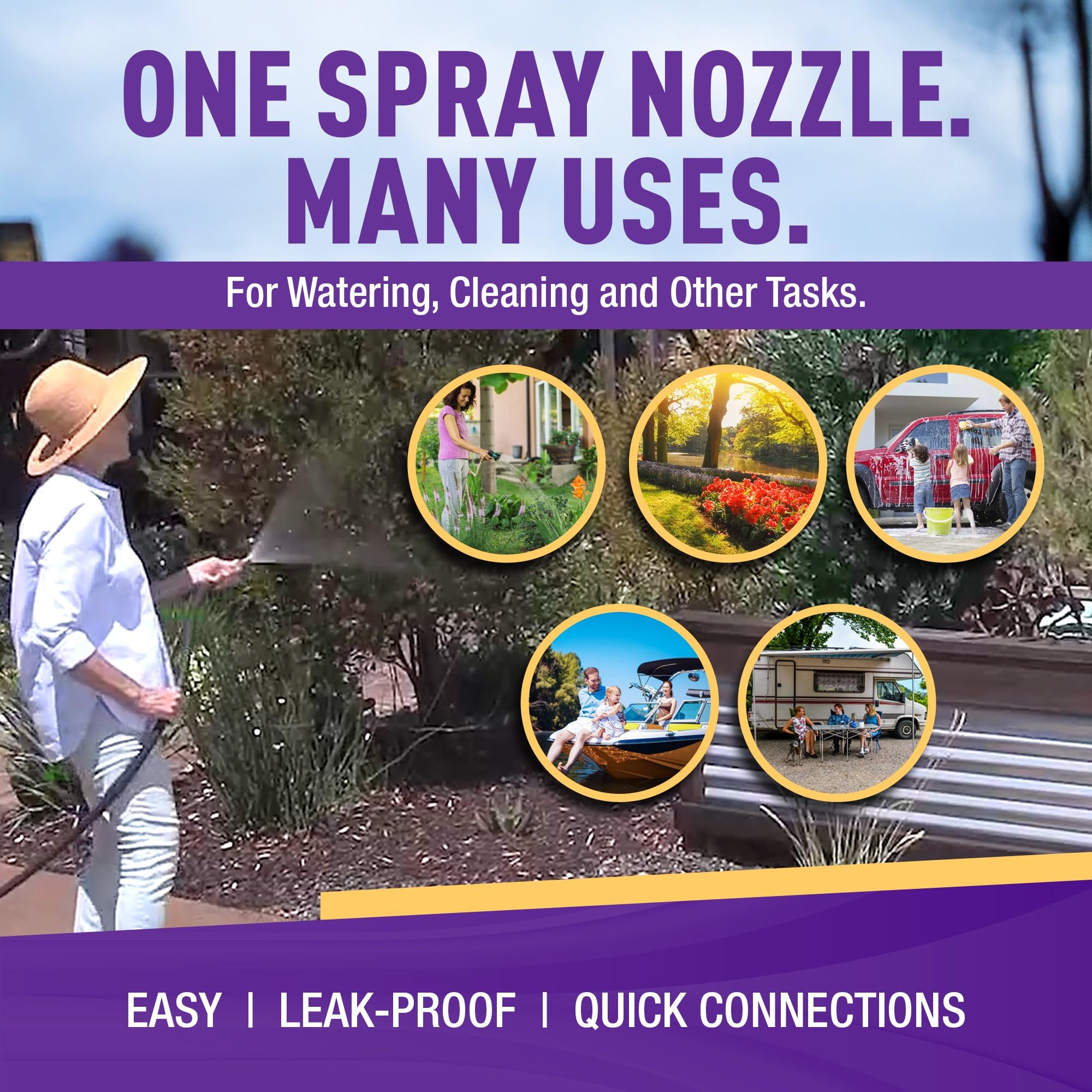 GORILLA EASY CONNECT with GHT compatibility fits most hoses and faucets.