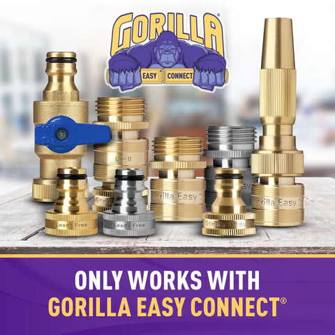 Gorilla Easy Connect suitable for indoor and outdoor hose tasks.
