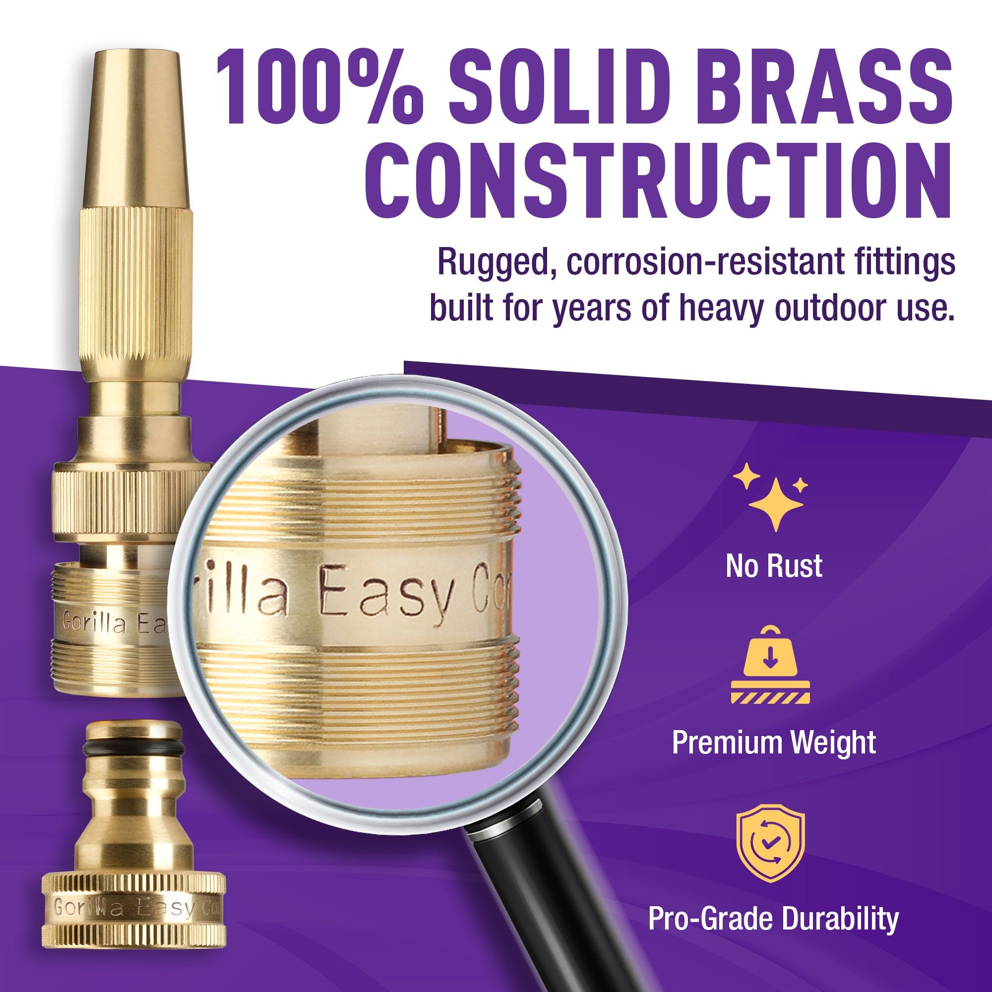 GORILLA EASY CONNECT quick-connect system enables fast accessory switching.