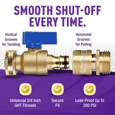 GORILLA EASY CONNECT quick connector assembly with 3/4 inch threads