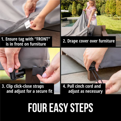 Gorilla Grip 36x32x36 inch cover fits standard outdoor chairs