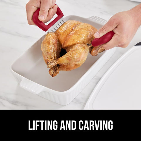 GORILLA GRIP barbecued smoker tool ideal for lifting, shredding, and serving hot meats