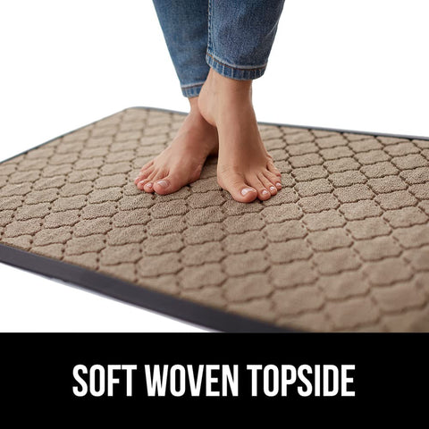 GORILLA GRIP deep grooves capture dirt and moisture, reducing indoor mess.