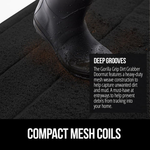 Gorilla Grip mat for indoor and outdoor use keeps entryways clean.