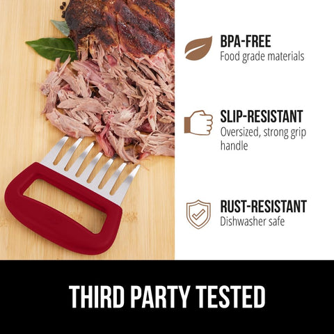 GORILLA GRIP dishwasher-safe BPA-free claws simplify cleanup after grilling and meal prep