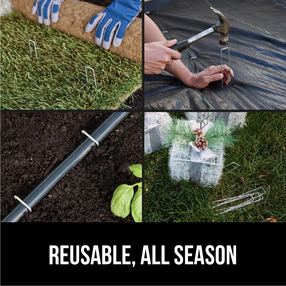 Gorilla Grip drip tubing stake secures irrigation lines