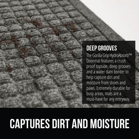 GORILLA GRIP Durable high-traffic entry mat for daily use