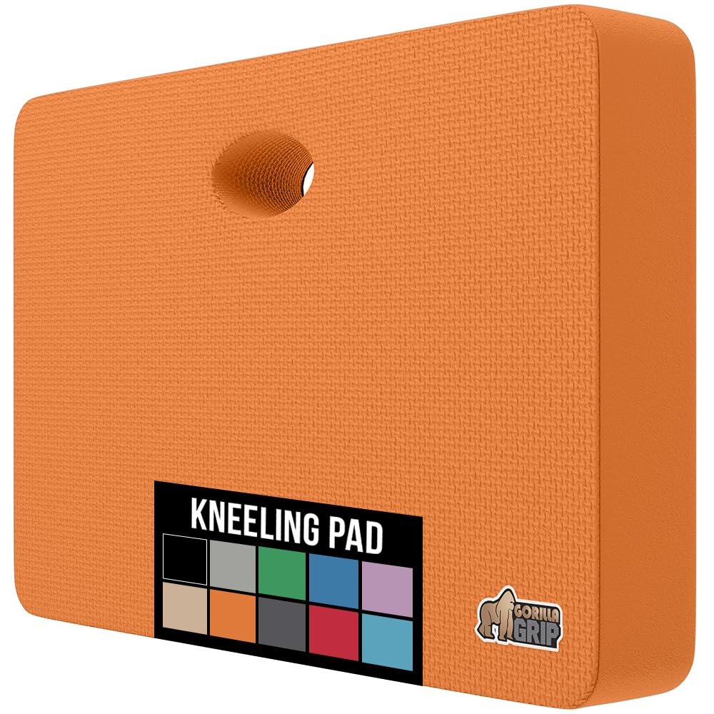 GORILLA GRIP kneeling pad top view, plush cushion ideal for gardening comfort.