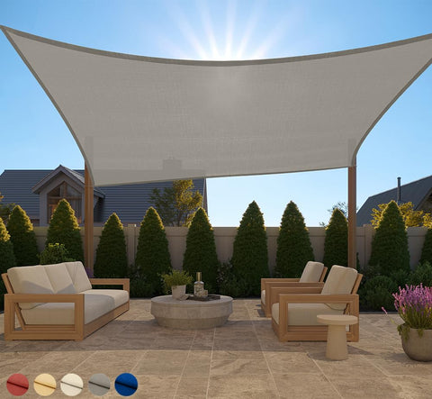 GORILLA GRIP heavy-duty sun shade 8x12 ft grey blocks strong sunlight on patios.