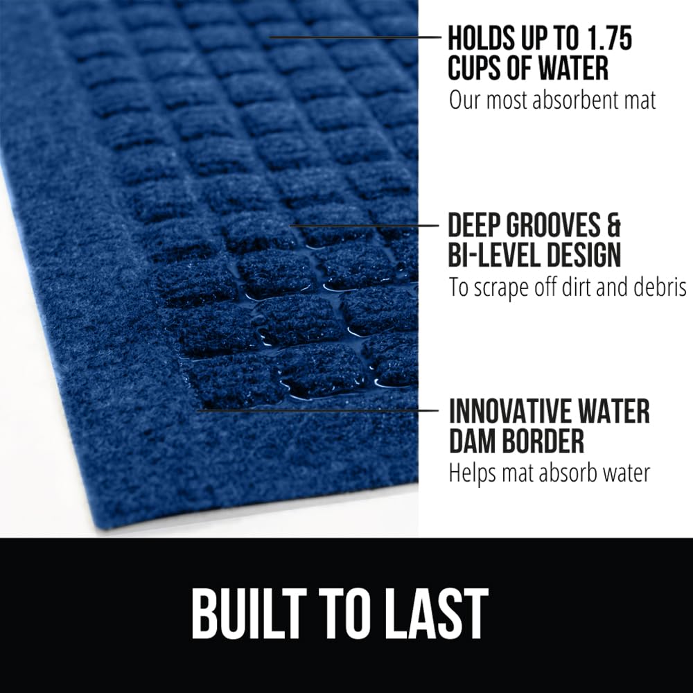 Gorilla Grip HydroABSORB deep grooves capture dirt from shoes