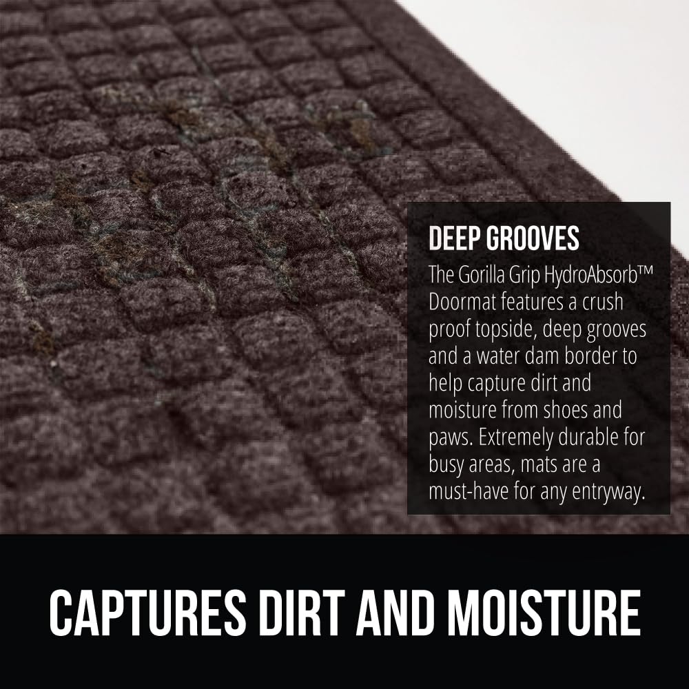 Deep grooves of HydroABSORB capture dirt and debris from footwear