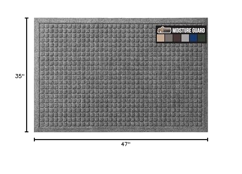 GORILLA GRIP HydroAbsorb Doormat deep grooves scrape dirt from shoes and paws