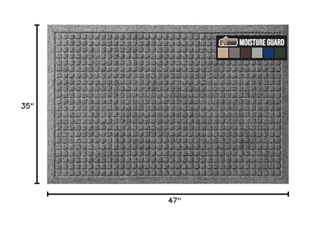 GORILLA GRIP HydroAbsorb Doormat deep grooves scrape dirt from shoes and paws